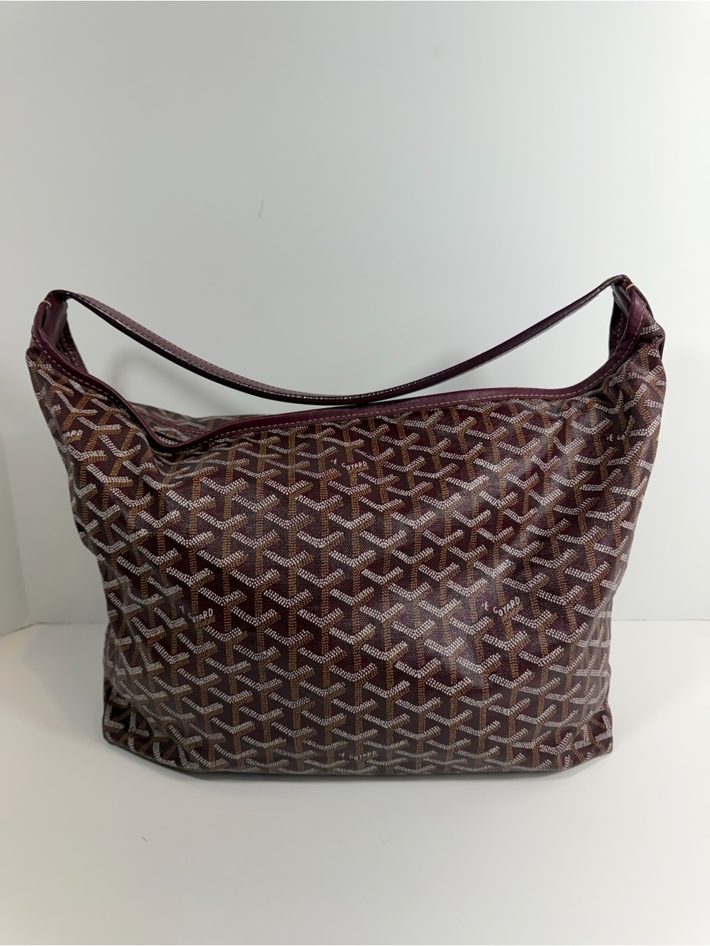 GOYARD Burgundy Goyardine Canvas Martin Hobo Bag MM